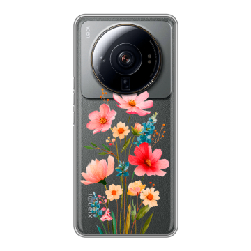 Силиконовый чехол на Xiaomi 12S Ultra с принтом Цветы Силиконовый чехол на Xiaomi 12S Ultra с принтом Цветы