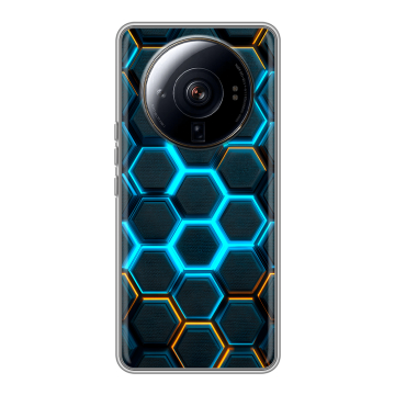 Силиконовый чехол на Xiaomi 12S Ultra с принтом Неоновые соты Силиконовый чехол на Xiaomi 12S Ultra с принтом Неоновые соты