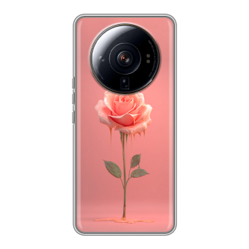 Силиконовый чехол на Xiaomi 12S Ultra с принтом Розовая роза Силиконовый чехол на Xiaomi 12S Ultra с принтом Розовая роза
