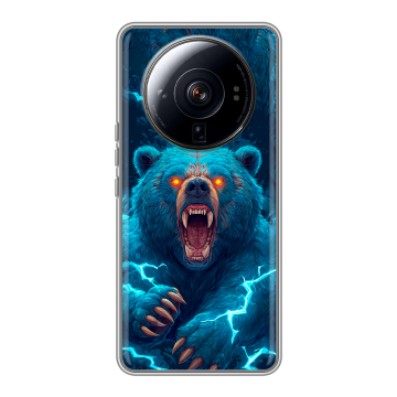 Силиконовый чехол на Xiaomi 12S Ultra с принтом Медведь Силиконовый чехол на Xiaomi 12S Ultra с принтом Медведь