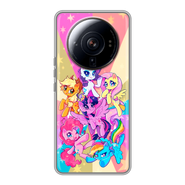 Силиконовый чехол на Xiaomi 12S Ultra с принтом My little pony Дружба чудо