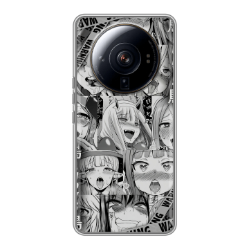Силиконовый чехол на Xiaomi 12S Ultra с принтом Ahegao Ахегао Аниме Силиконовый чехол на Xiaomi 12S Ultra с принтом Ahegao Ахегао Аниме