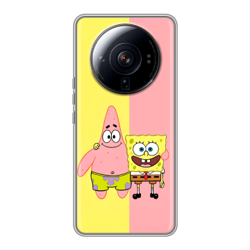 Силиконовый чехол на Xiaomi 12S Ultra с принтом Спанч боб Спанчбоб