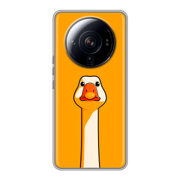 Силиконовый чехол на Xiaomi 12S Ultra с принтом Смешная утка Силиконовый чехол на Xiaomi 12S Ultra с принтом Смешная утка