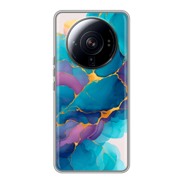 Силиконовый чехол на Xiaomi 12S Ultra с принтом Мрамор блестки Силиконовый чехол на Xiaomi 12S Ultra с принтом Мрамор блестки