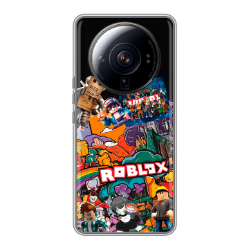 Силиконовый чехол на Xiaomi 12S Ultra с принтом Roblox Роблокс
