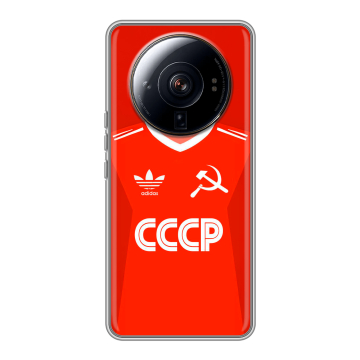 Силиконовый чехол на Xiaomi 12S Ultra с принтом Флаг Герб СССР Силиконовый чехол на Xiaomi 12S Ultra с принтом Флаг Герб СССР