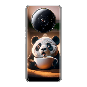 Силиконовый чехол на Xiaomi 12S Ultra с принтом смешная панда Силиконовый чехол на Xiaomi 12S Ultra с принтом смешная панда