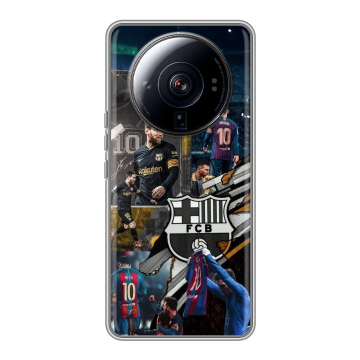 Силиконовый чехол на Xiaomi 12S Ultra с принтом Messi Barcelona