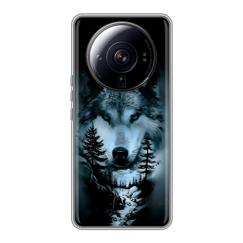 Силиконовый чехол на Xiaomi 12S Ultra с принтом Лесной волк Силиконовый чехол на Xiaomi 12S Ultra с принтом Лесной волк