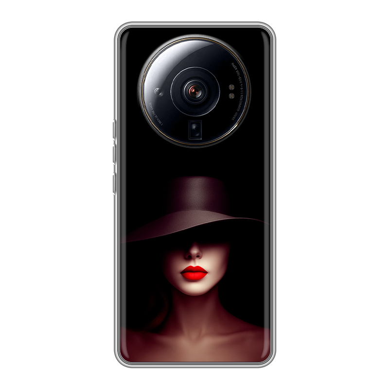 Силиконовый чехол на Xiaomi 12S Ultra с принтом Девушка в шляпе Силиконовый чехол на Xiaomi 12S Ultra с принтом Девушка в шляпе