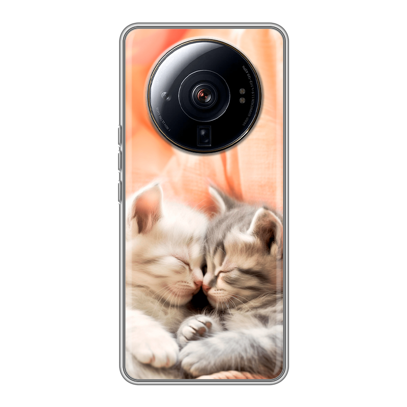 Силиконовый чехол на Xiaomi 12S Ultra с принтом Котята Силиконовый чехол на Xiaomi 12S Ultra с принтом Котята