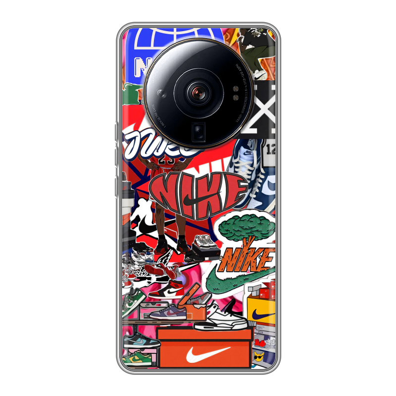 Силиконовый чехол на Xiaomi 12S Ultra с принтом Найк Nike яркий Силиконовый чехол на Xiaomi 12S Ultra с принтом Найк Nike яркий