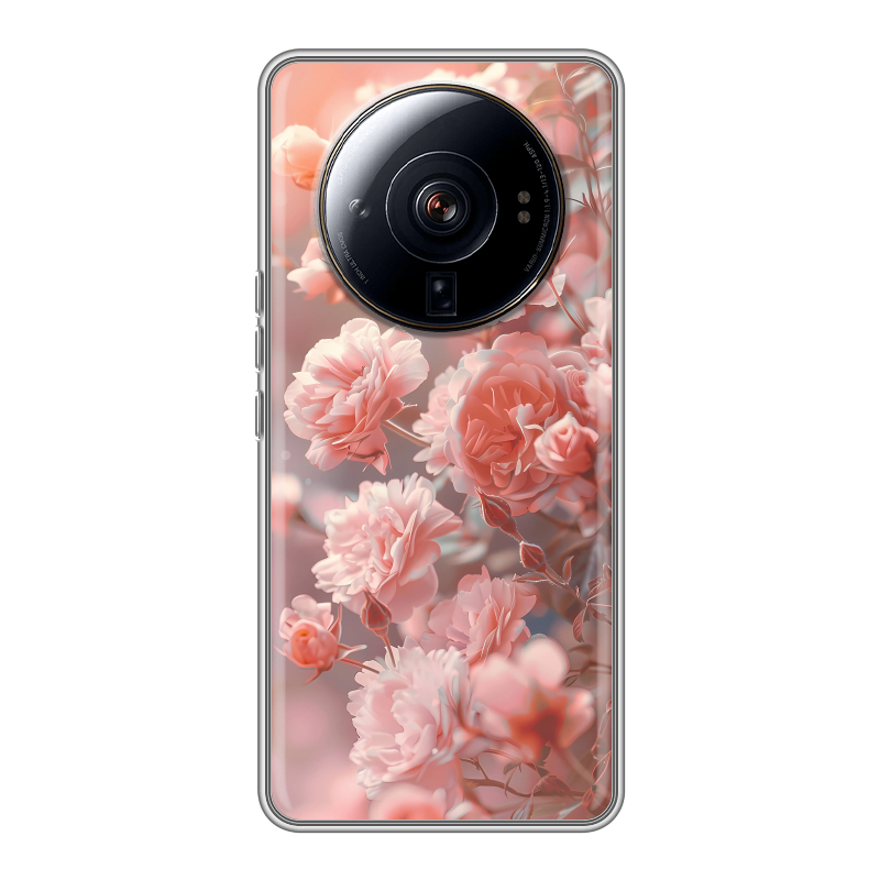 Силиконовый чехол на Xiaomi 12S Ultra с принтом Розовые розы Силиконовый чехол на Xiaomi 12S Ultra с принтом Розовые розы