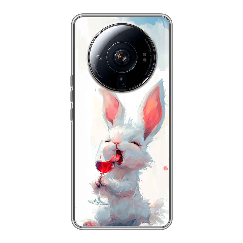 Силиконовый чехол на Xiaomi 12S Ultra с принтом кролик зайчик Силиконовый чехол на Xiaomi 12S Ultra с принтом кролик зайчик