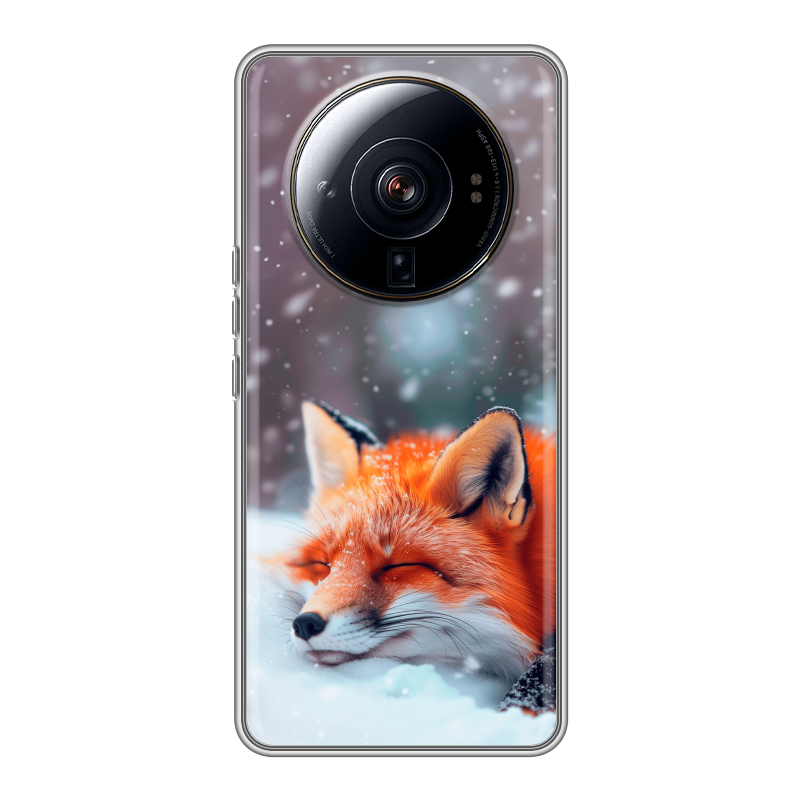 Силиконовый чехол на Xiaomi 12S Ultra с принтом лиса Силиконовый чехол на Xiaomi 12S Ultra с принтом лиса