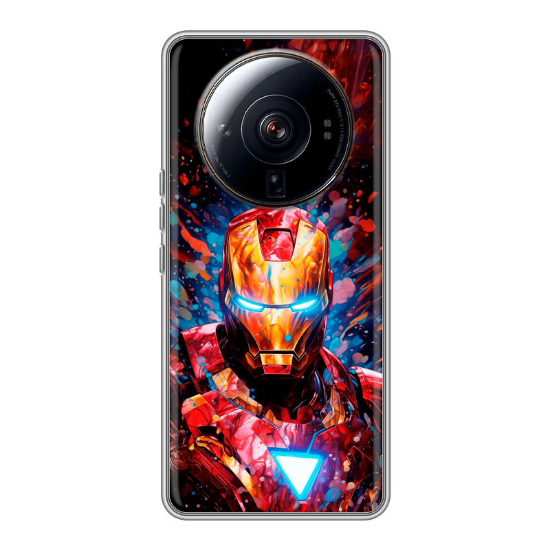 Силиконовый чехол на Xiaomi 12S Ultra с принтом Железный человек Ironman Силиконовый чехол на Xiaomi 12S Ultra с принтом Железный человек Ironman