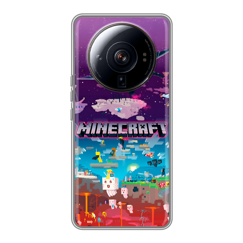 Силиконовый чехол на Xiaomi 12S Ultra с принтом Майнкрафт Minecraft Силиконовый чехол на Xiaomi 12S Ultra с принтом Майнкрафт Minecraft