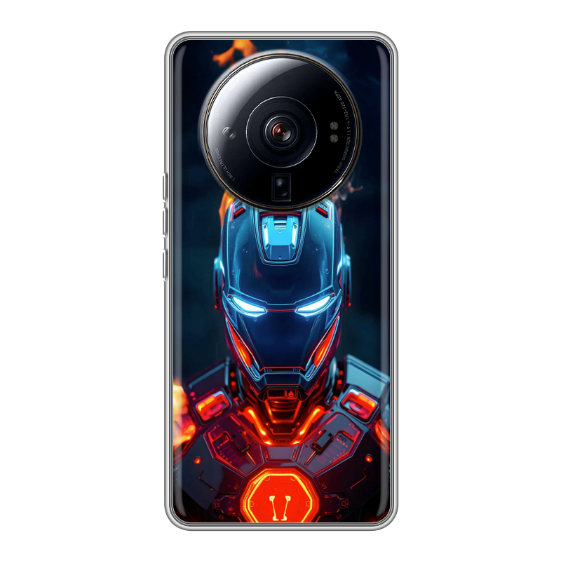 Силиконовый чехол на Xiaomi 12S Ultra с принтом IronMan Железный человек Силиконовый чехол на Xiaomi 12S Ultra с принтом IronMan Железный человек