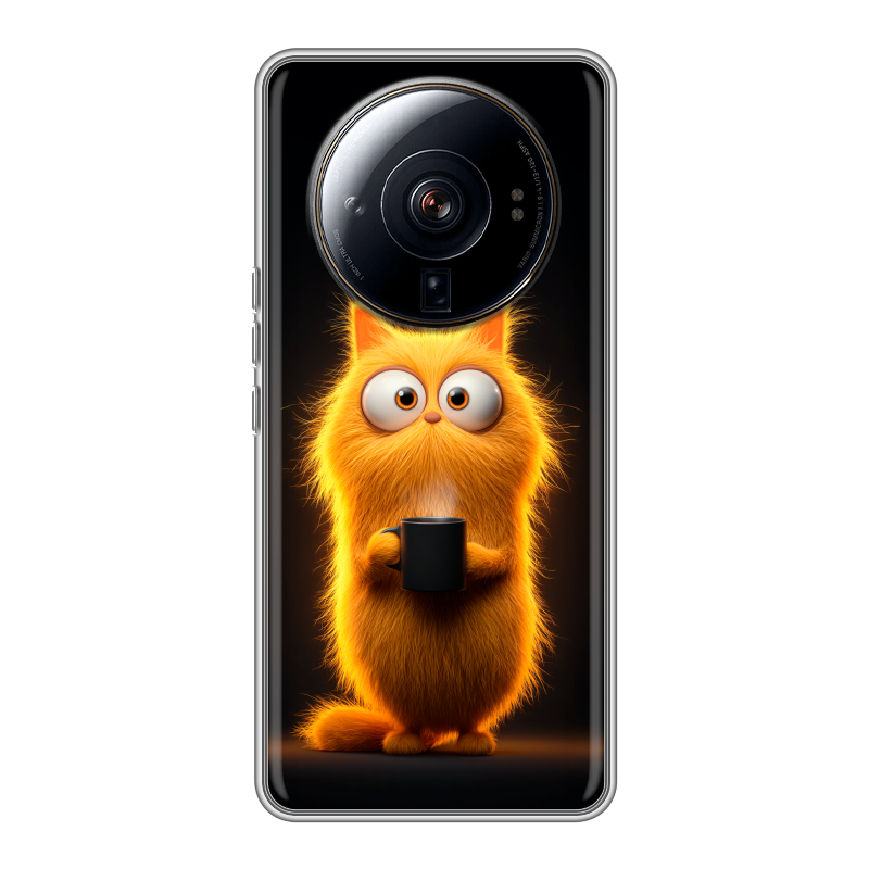 Силиконовый чехол на Xiaomi 12S Ultra с принтом Смешной кот Силиконовый чехол на Xiaomi 12S Ultra с принтом Смешной кот