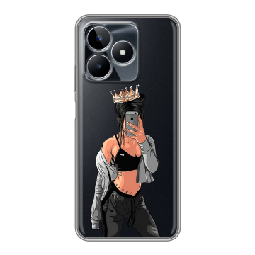 Силиконовый чехол на Realme C53 с принтом Женские принты Силиконовый чехол на Realme C53 с принтом Женские принты