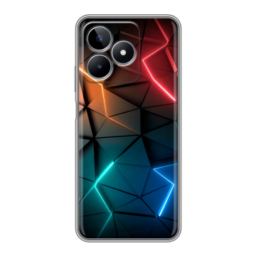 Силиконовый чехол на Realme C53 с принтом Абстракция неон Силиконовый чехол на Realme C53 с принтом Абстракция неон