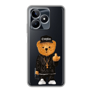 Силиконовый чехол на Realme C53 с принтом Мишка