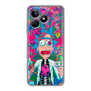 Силиконовый чехол на Realme C53 с принтом Рик и Морти Rick Morty