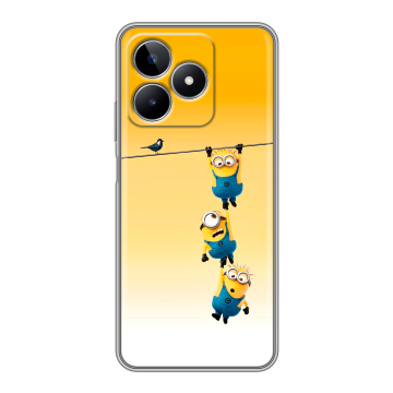 Силиконовый чехол на Realme C53 с принтом Миньоны