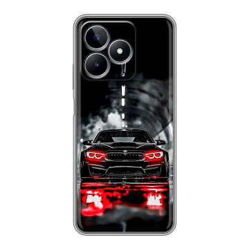Силиконовый чехол на Realme C53 с принтом BMW БМВ Силиконовый чехол на Realme C53 с принтом BMW БМВ