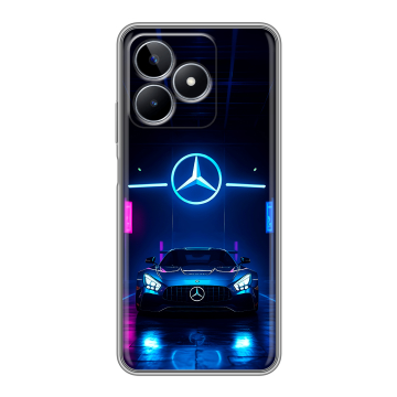 Силиконовый чехол на Realme C53 с принтом Mercedes Мерседес