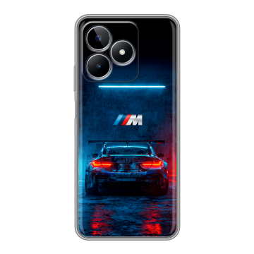 Силиконовый чехол на Realme C53 с принтом BMW БМВ