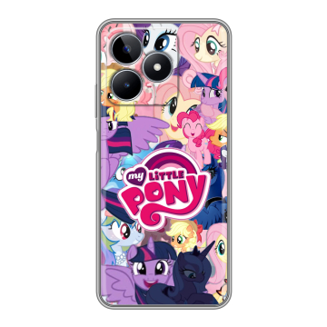 Силиконовый чехол на Realme C53 с принтом My little pony Дружба чудо Силиконовый чехол на Realme C53 с принтом My little pony Дружба чудо