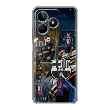 Силиконовый чехол на Realme C53 с принтом Messi Barcelona Силиконовый чехол на Realme C53 с принтом Messi Barcelona