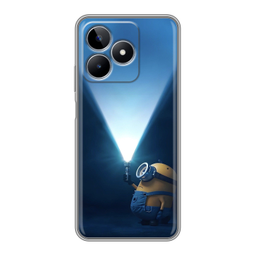 Силиконовый чехол на Realme C53 с принтом Миньоны