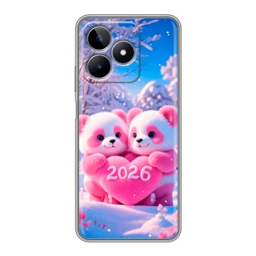Силиконовый чехол на Realme C53 с принтом Новый год Силиконовый чехол на Realme C53 с принтом Новый год