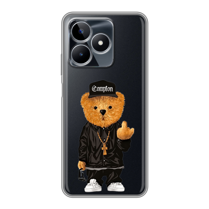 Силиконовый чехол на Realme C53 с принтом Плюшевый медведь Силиконовый чехол на Realme C53 с принтом Плюшевый медведь