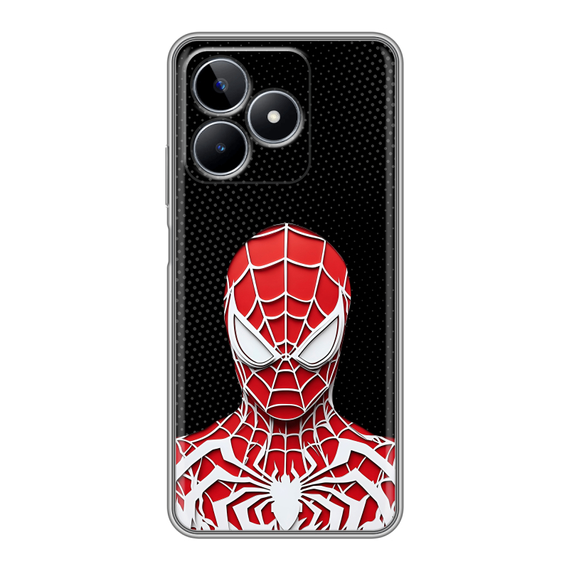 Силиконовый чехол на Realme C53 с принтом человек паук spiderman Силиконовый чехол на Realme C53 с принтом человек паук spiderman