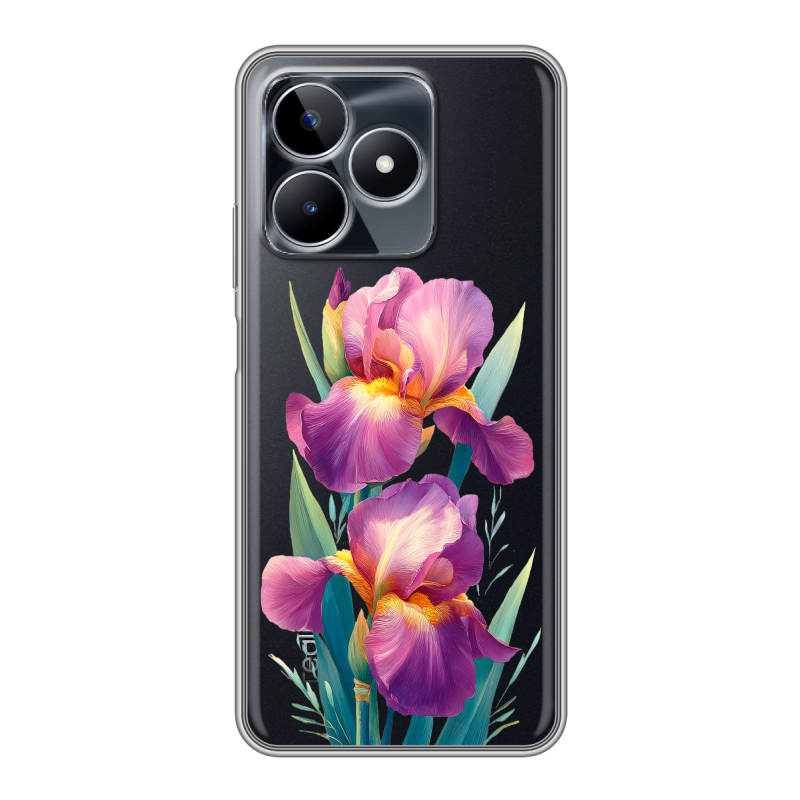 Силиконовый чехол на Realme C53 с принтом Цветы орхидеи Силиконовый чехол на Realme C53 с принтом Цветы орхидеи