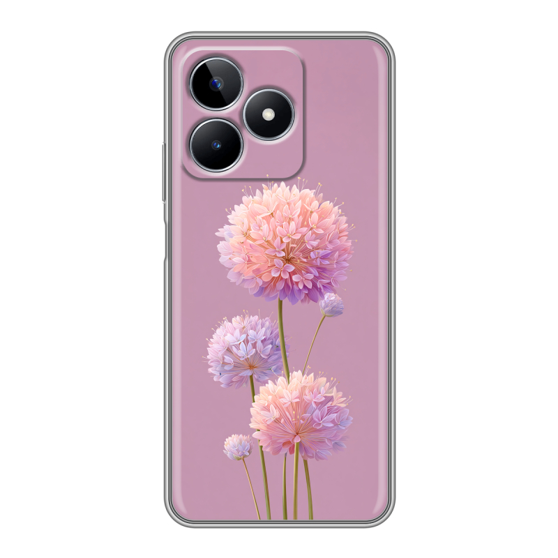 Силиконовый чехол на Realme C53 с принтом Цветы Силиконовый чехол на Realme C53 с принтом Цветы