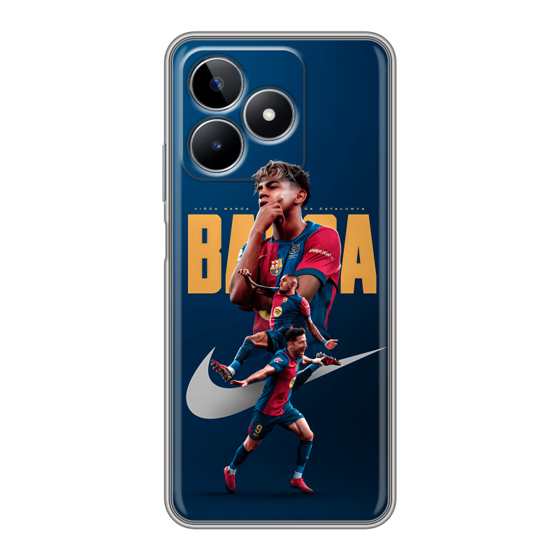 Силиконовый чехол на Realme C53 с принтом Барселона Barca Yamal Силиконовый чехол на Realme C53 с принтом Барселона Barca Yamal
