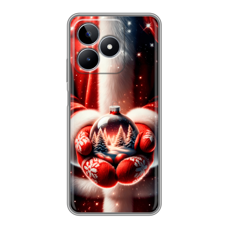 Силиконовый чехол на Realme C53 с принтом Новый год Силиконовый чехол на Realme C53 с принтом Новый год