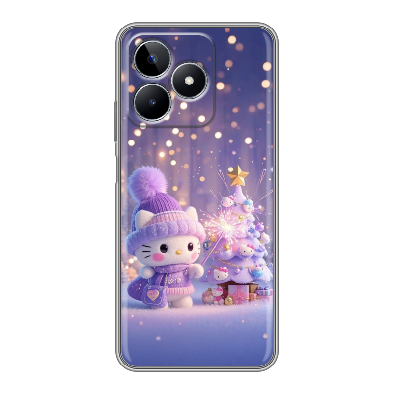 Силиконовый чехол на Realme C53 с принтом Новый год Силиконовый чехол на Realme C53 с принтом Новый год