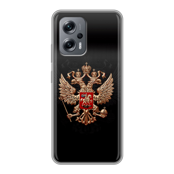 Силиконовый чехол на Xiaomi RedMi Note 12T Pro с принтом Герб России Силиконовый чехол на Xiaomi RedMi Note 12T Pro с принтом Герб России