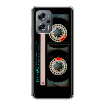 Силиконовый чехол на Xiaomi RedMi Note 12T Pro с принтом Кассета Силиконовый чехол на Xiaomi RedMi Note 12T Pro с принтом Кассета