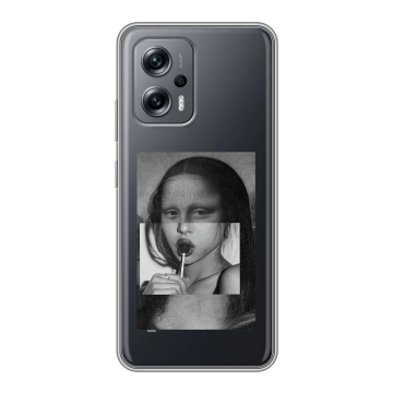 Силиконовый чехол на Xiaomi RedMi Note 12T Pro с принтом Мона Лиза Силиконовый чехол на Xiaomi RedMi Note 12T Pro с принтом Мона Лиза