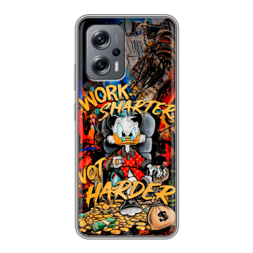 Силиконовый чехол на Xiaomi RedMi Note 12T Pro с принтом Дональд Дак Деньги Силиконовый чехол на Xiaomi RedMi Note 12T Pro с принтом Дональд Дак Деньги
