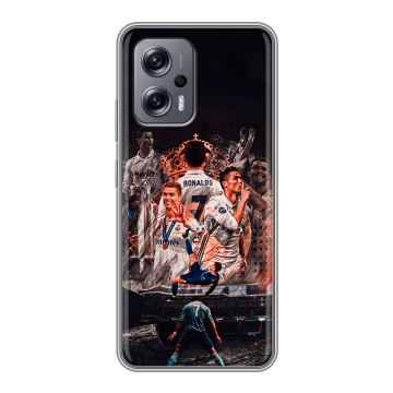 Силиконовый чехол на Xiaomi RedMi Note 12T Pro с принтом Реал Роналдо Real Ronaldo Силиконовый чехол на Xiaomi RedMi Note 12T Pro с принтом Реал Роналдо Real Ronaldo