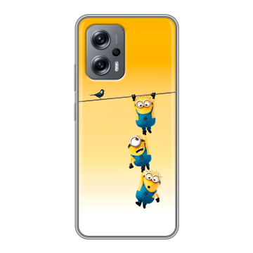 Силиконовый чехол на Xiaomi RedMi Note 12T Pro с принтом Миньоны Силиконовый чехол на Xiaomi RedMi Note 12T Pro с принтом Миньоны