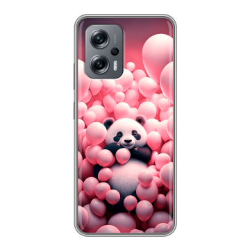 Силиконовый чехол на Xiaomi RedMi Note 12T Pro с принтом Панда
